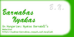 barnabas nyakas business card